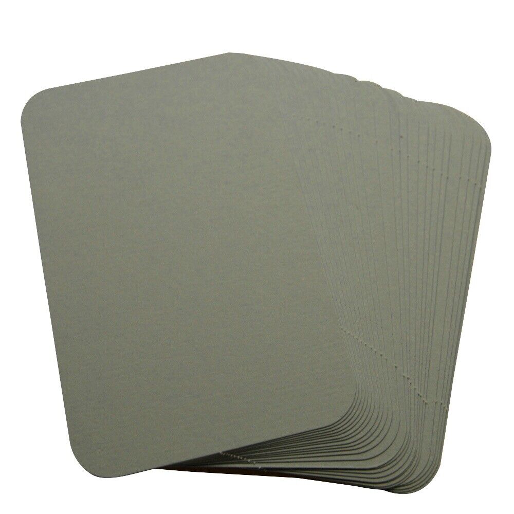 100 Light Blue Rounded Blank Business Cards 250gsm, Stamp, Print, ATC. Matt Card