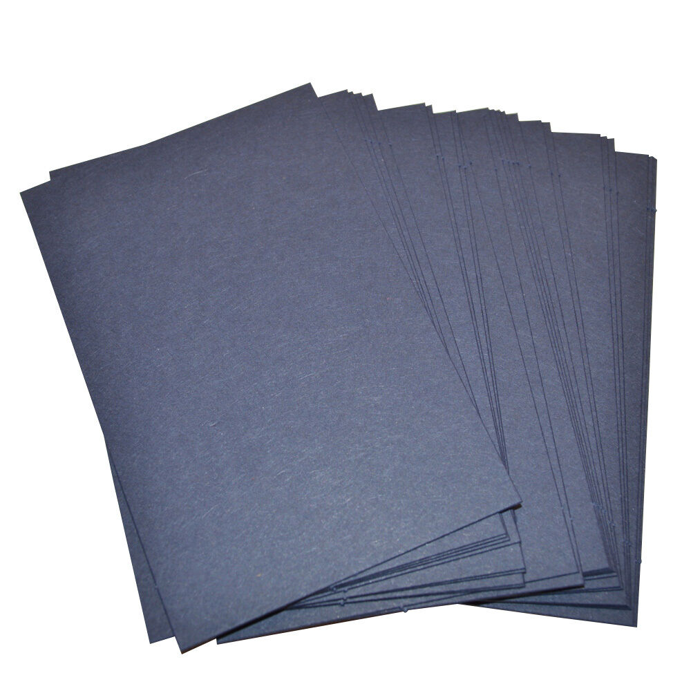 50 x Navy Blue Blank Business Cards – 250gsm – Stamp, Write or Print Your Own