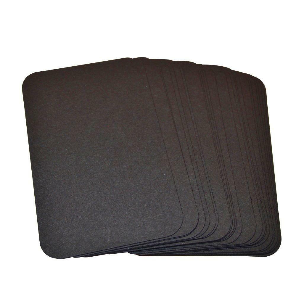 50 x Black Rounded Corner Blank Business Cards – 250gsm – Stamp, Write or Print