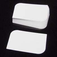 1000 - White Leaf Semi Rounded Blank Business Cards 250gsm, Stamp, Print, ATC.