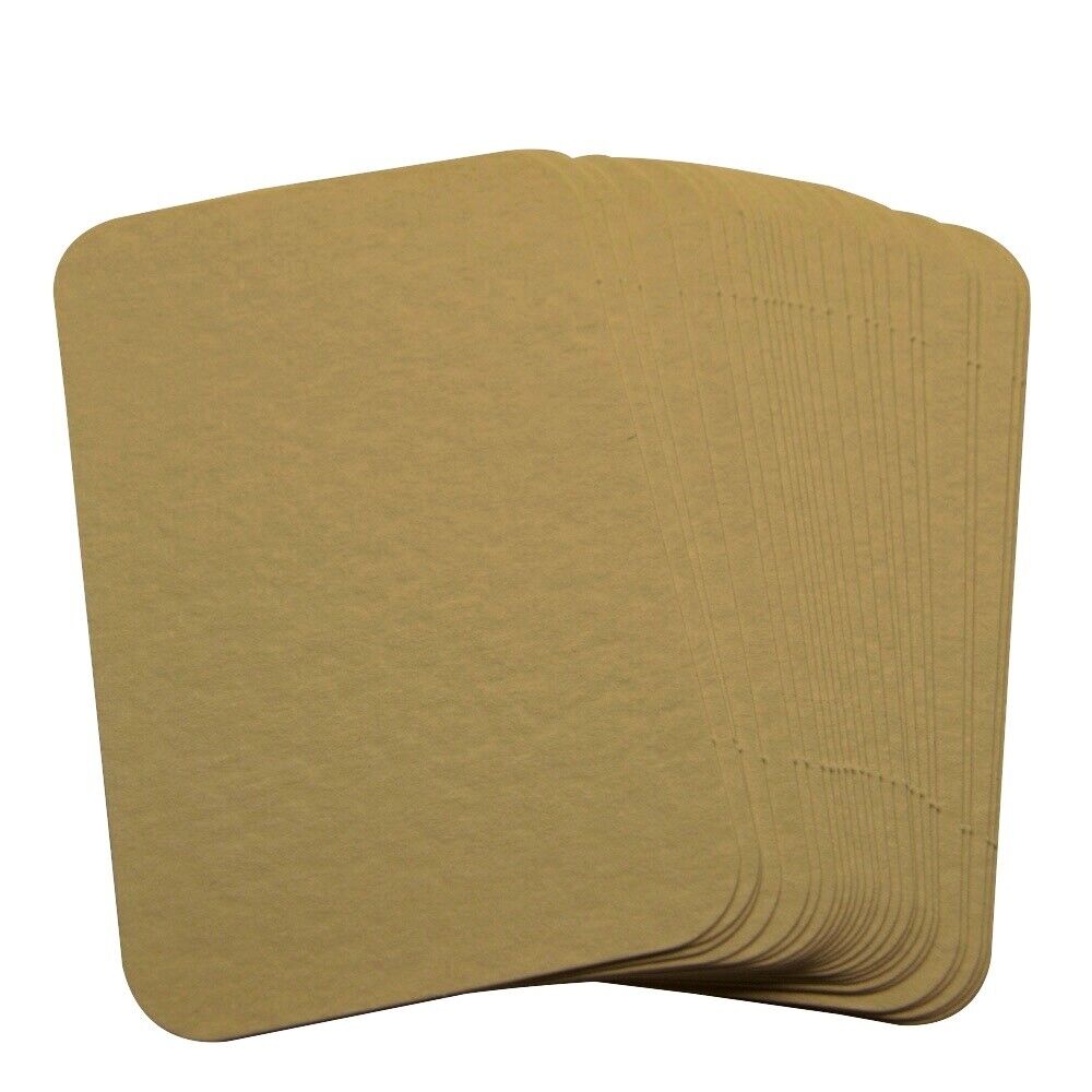 100 Hammered Ivory Rounded Blank Business Cards 250gsm, Stamp, Print, ATC. Matt