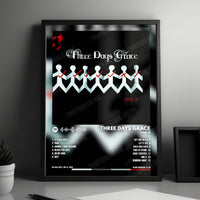 Three Days Grace "One-X" Album Cover Poster - with Complete Tracklist