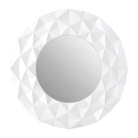 Stockholm White High Gloss 3D Design Wall Mirror