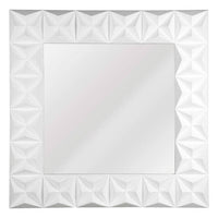 Stockholm 3D Effect Wall Mirror with White High Gloss Finish
