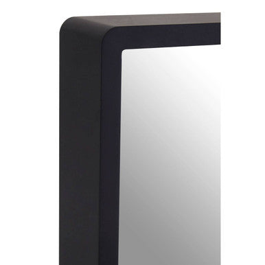 Trosa Medium Black Wall Mirror with Gold Edge