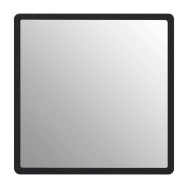 Trosa Large Black Wall Mirror with Gold Edge