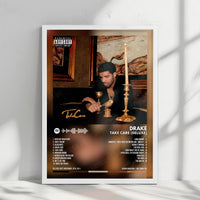 Drake "Take Care (Deluxe)" Album Cover Poster - with Complete Tracklist