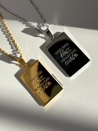 ‘Who God Bless, No Man Can Curse’ Necklace - Gold/Silver - Double Sided