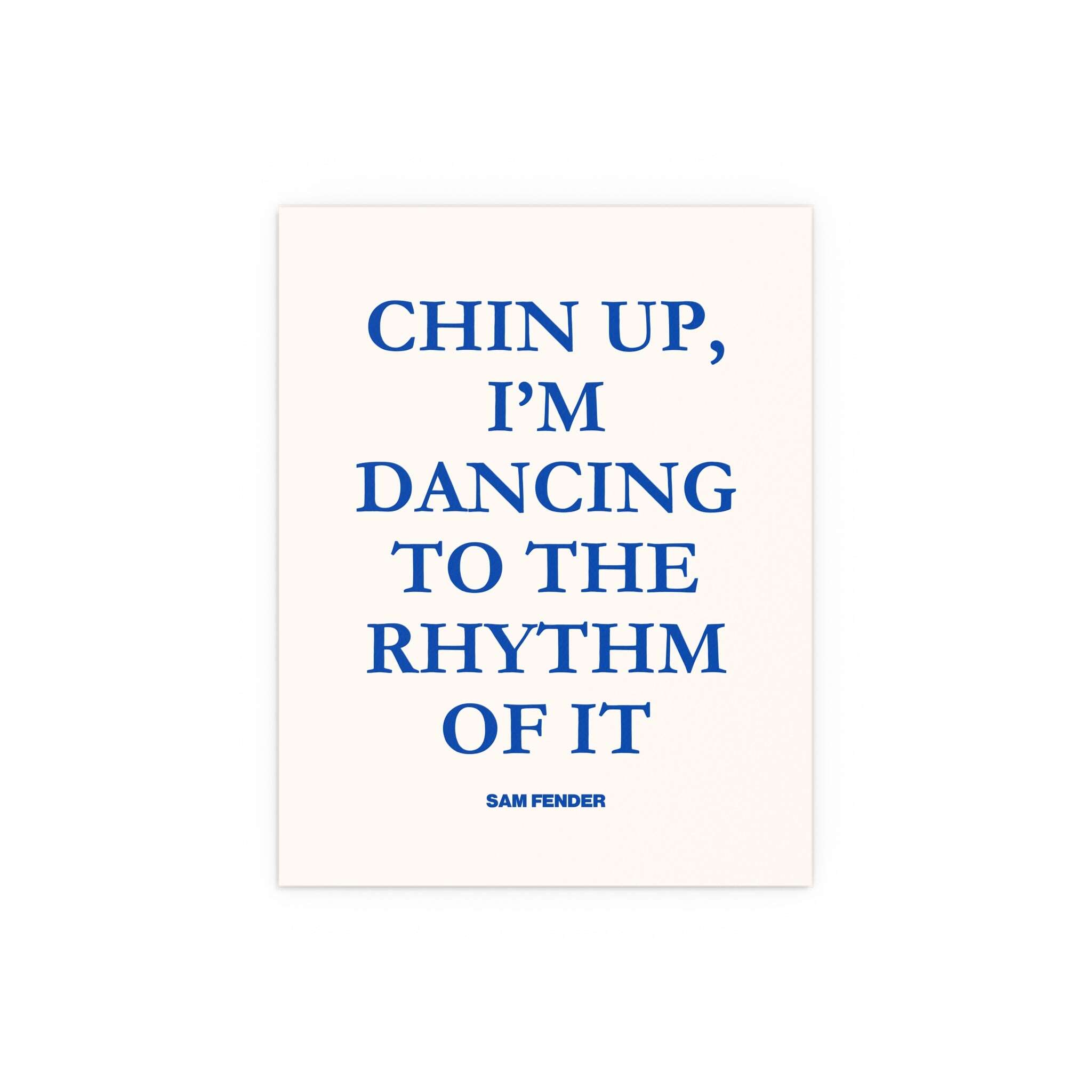 Sam Fender - Chin Up (Blue + Off-white)