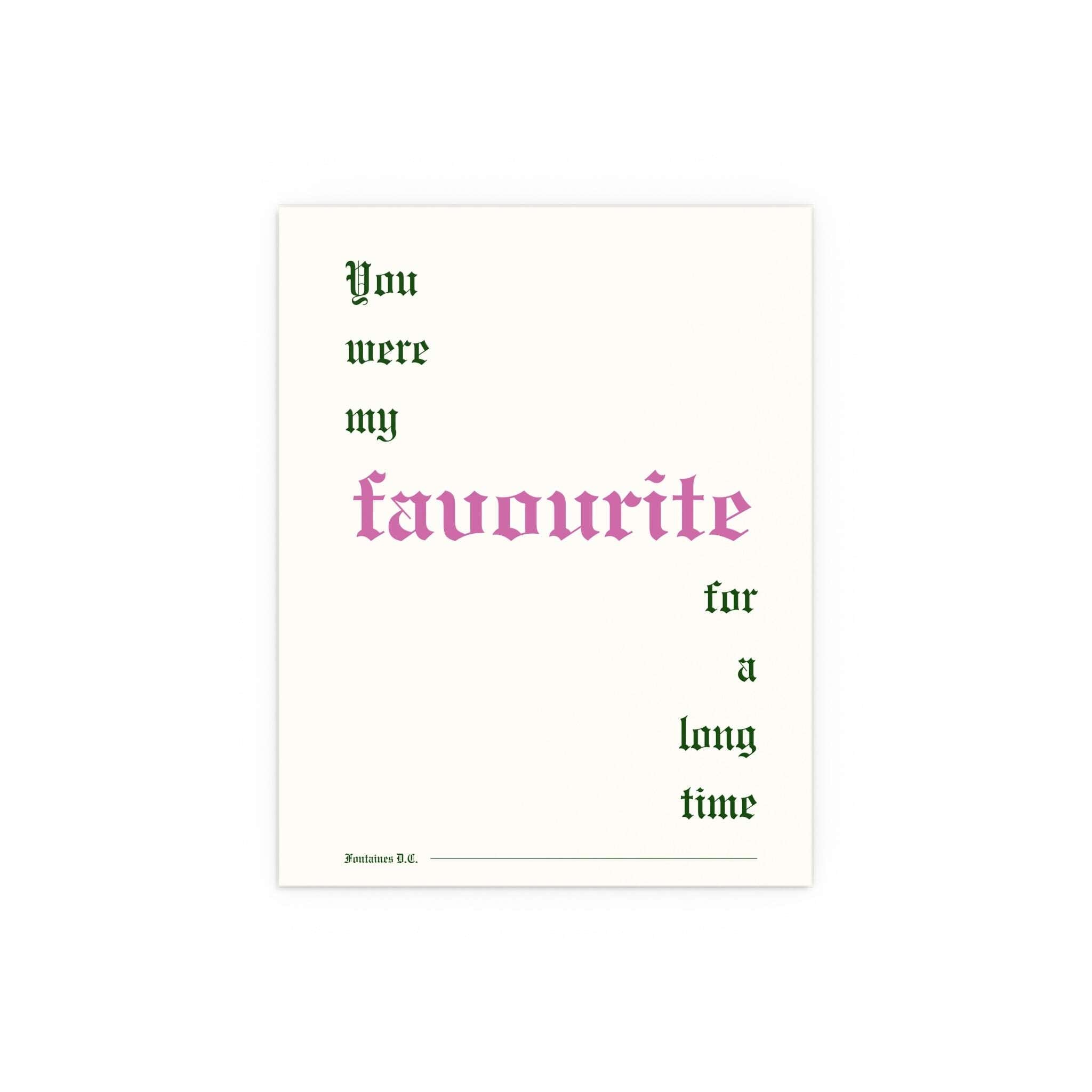 Fontaines DC - Favourite (Off-white + Pink + Green)