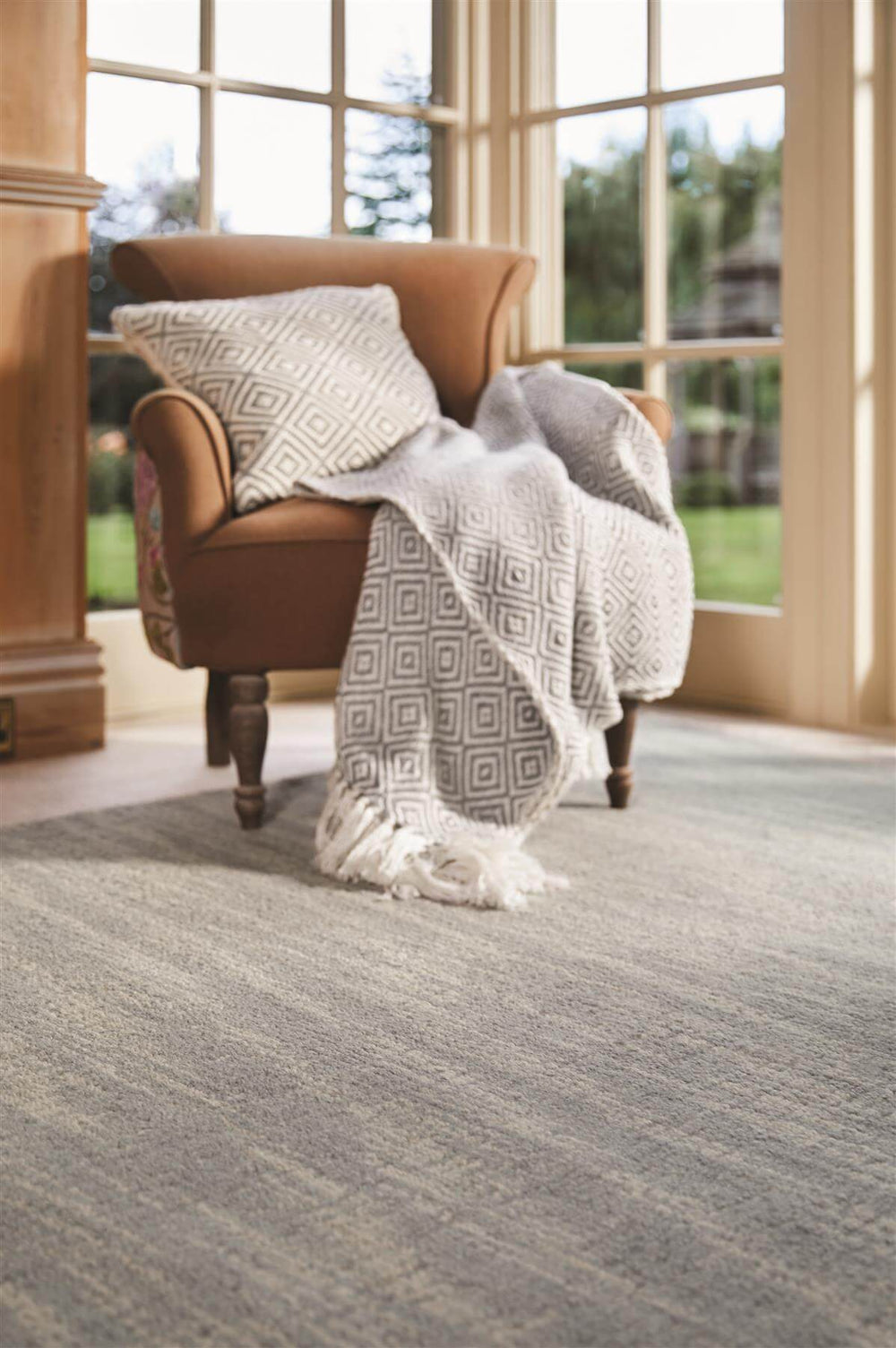 Country Sea Mist Solid Wool Rug