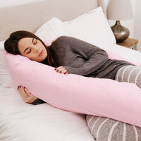 12 Ft Maternity Pillow And Case - Light Pink