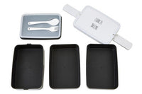 Grub Tub Black Lunch Box With Cutlery