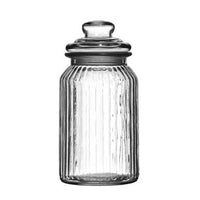 Ribbed Glass Storage Jar -1300ml