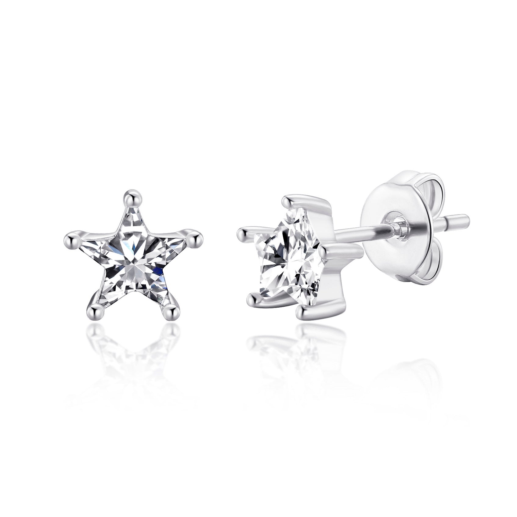 Thank You For Helping Me Shine Star Earrings Created with Zircondia® Crystals