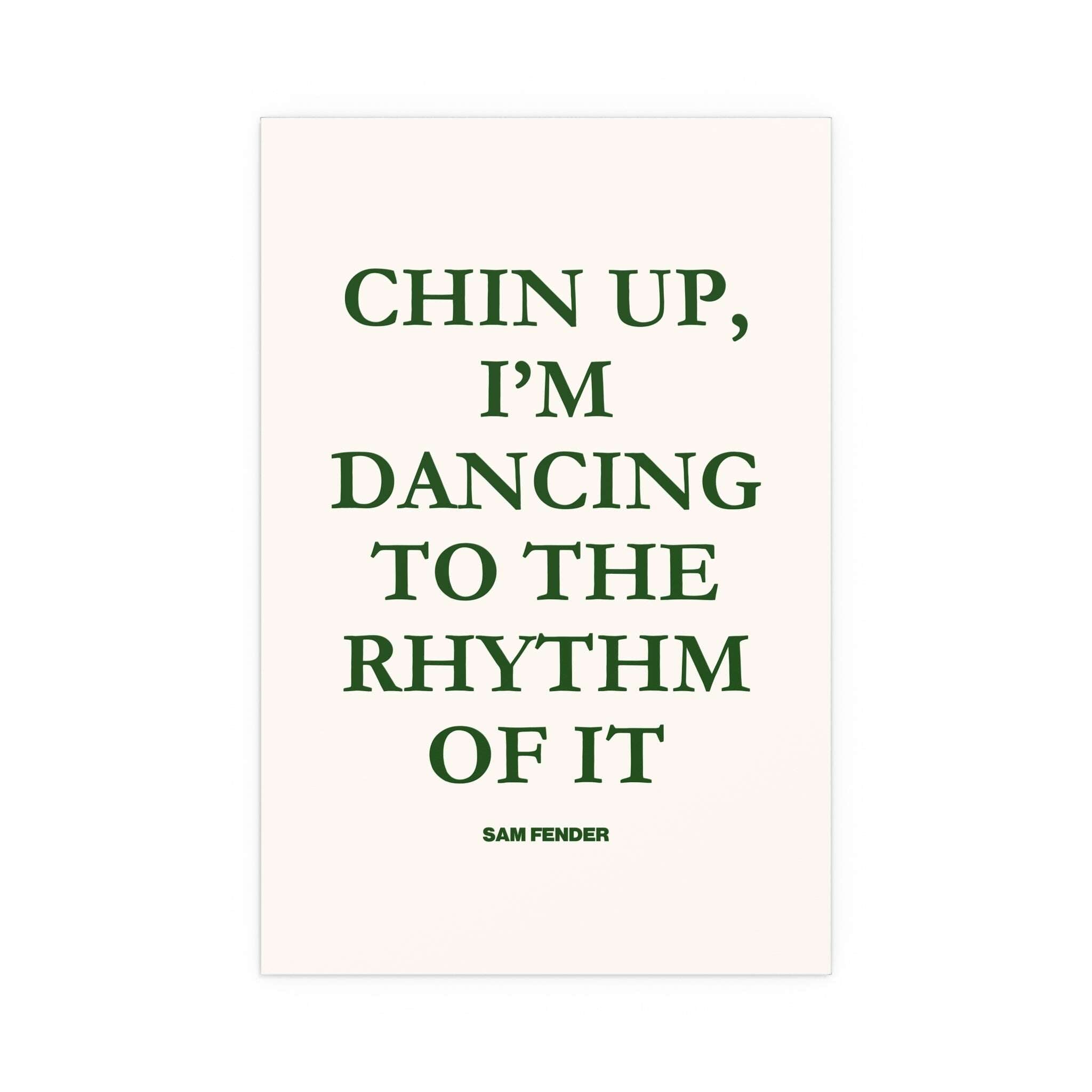 Sam Fender - Chin Up (Green + Off-white)