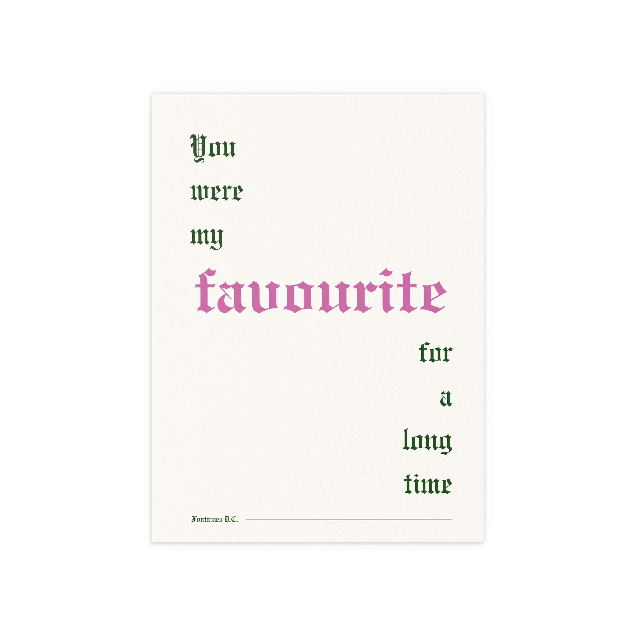 Fontaines DC - Favourite (Off-white + Pink + Green)