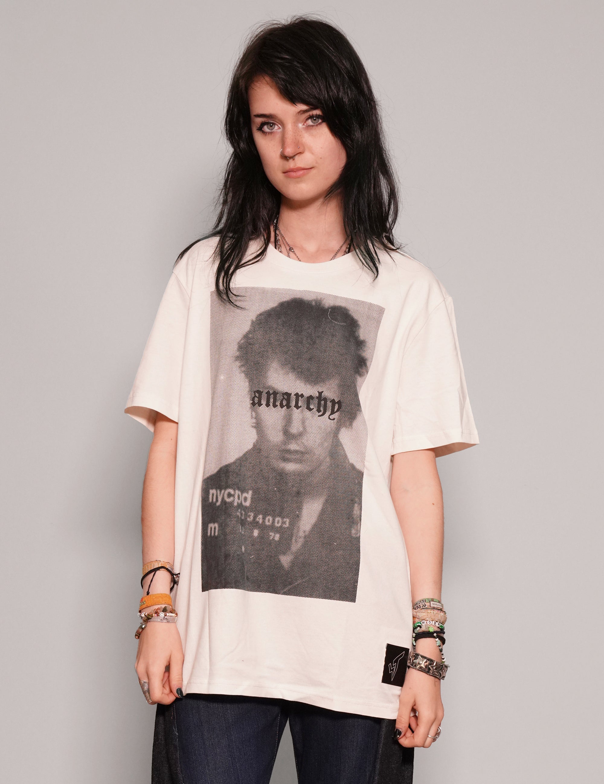 'Anarchy' T-Shirt in Ecru