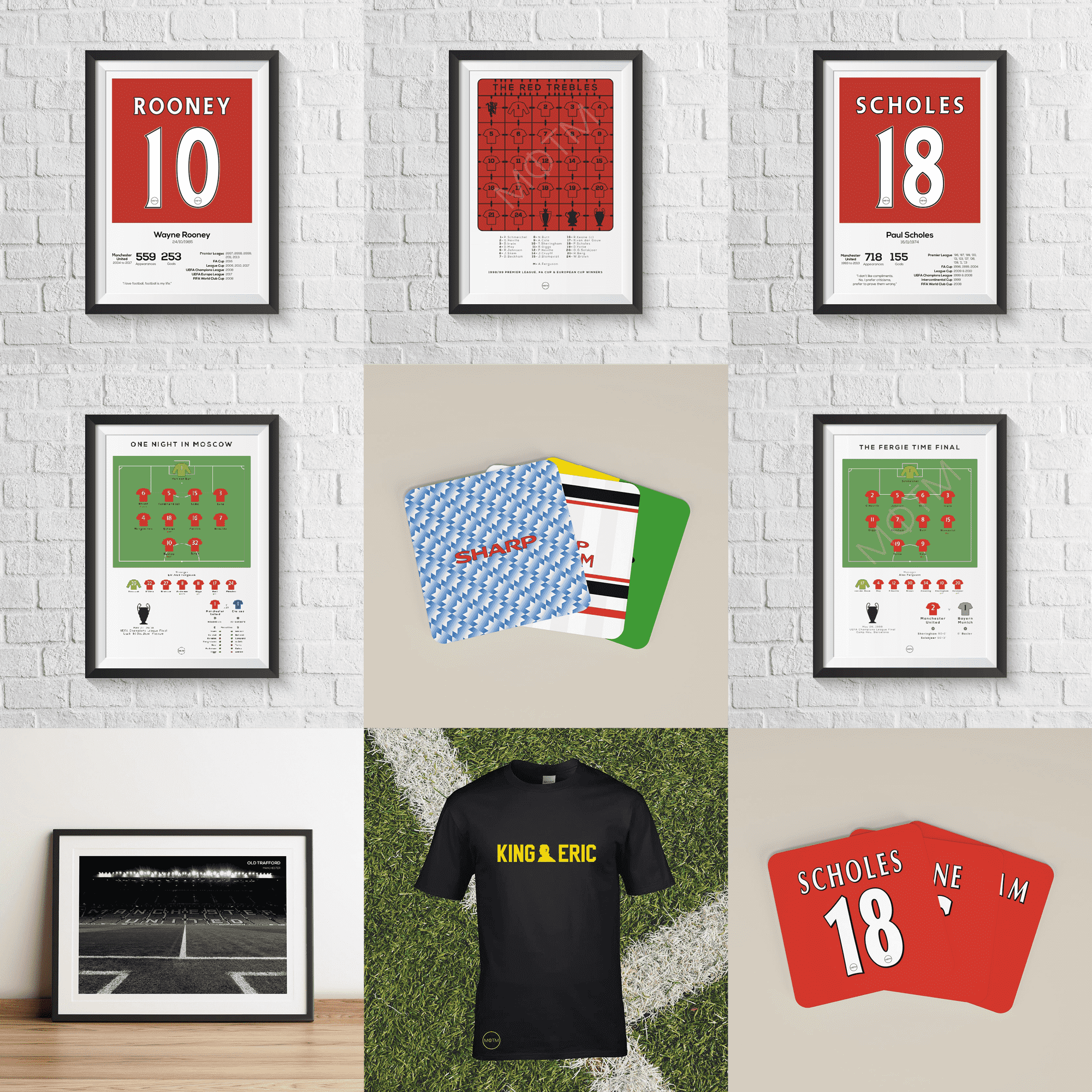 Old Trafford Matchday Stadium Photography Print