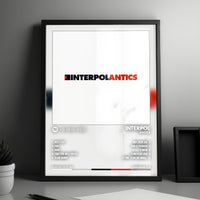 Interpol "Antics" Album Cover Poster - with Complete Tracklist