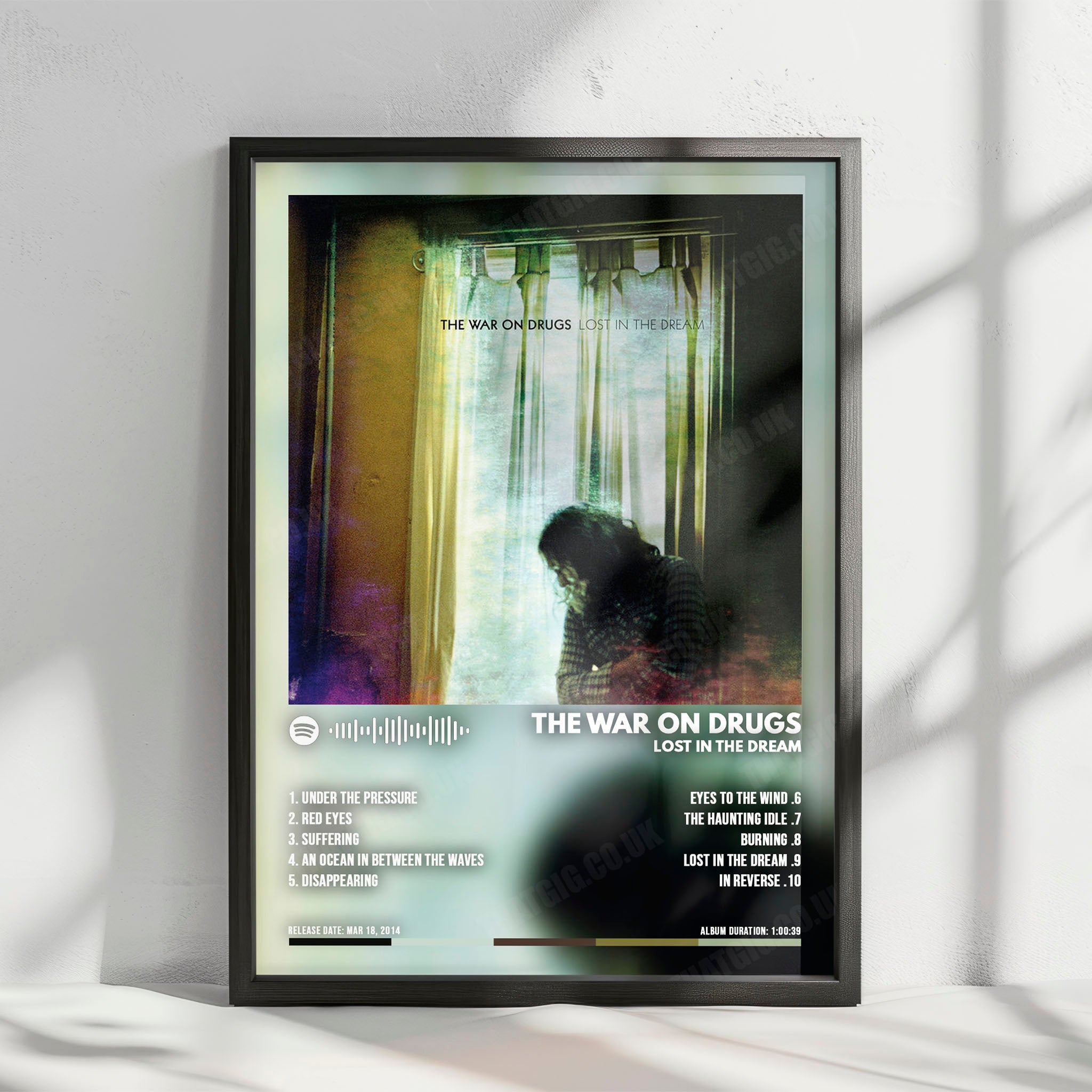 The War on Drugs "Lost in the Dream" Album Cover Poster - with Complete Tracklist