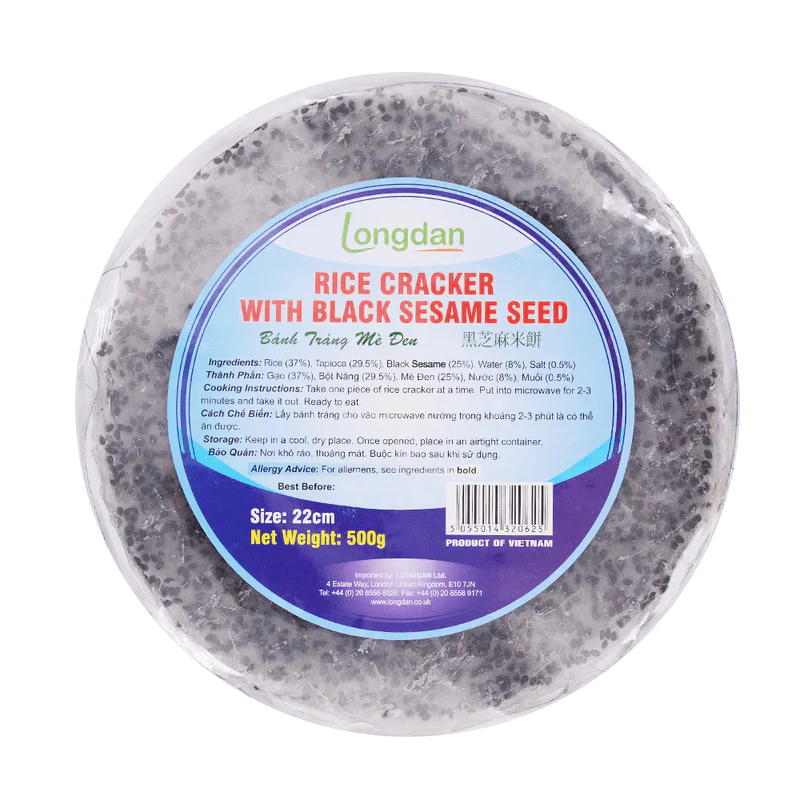 LONGDAN Rice Cracker With Black Sesame 500g