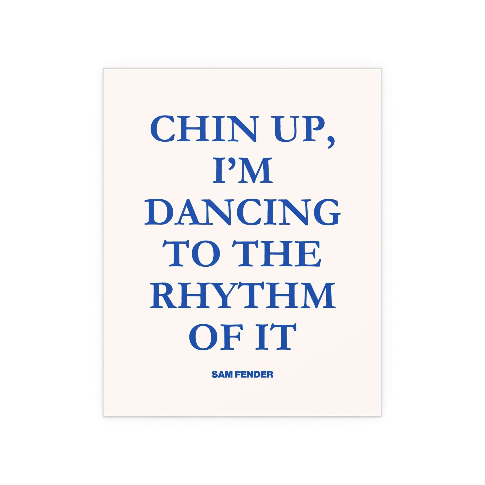 Sam Fender - Chin Up (Blue + Off-white)