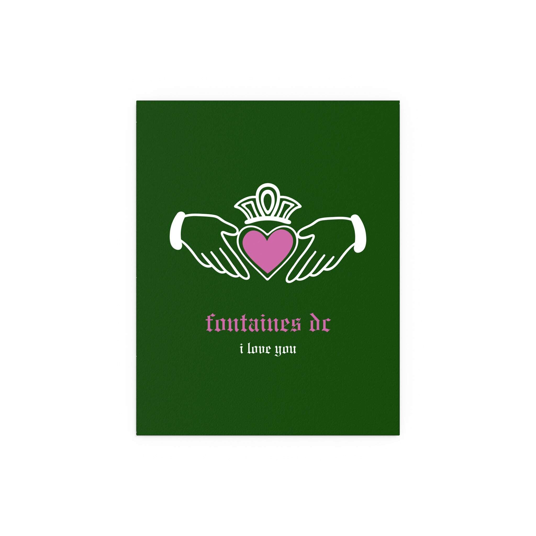 Fontaines DC - I Love You - Irish Claddagh (Green)