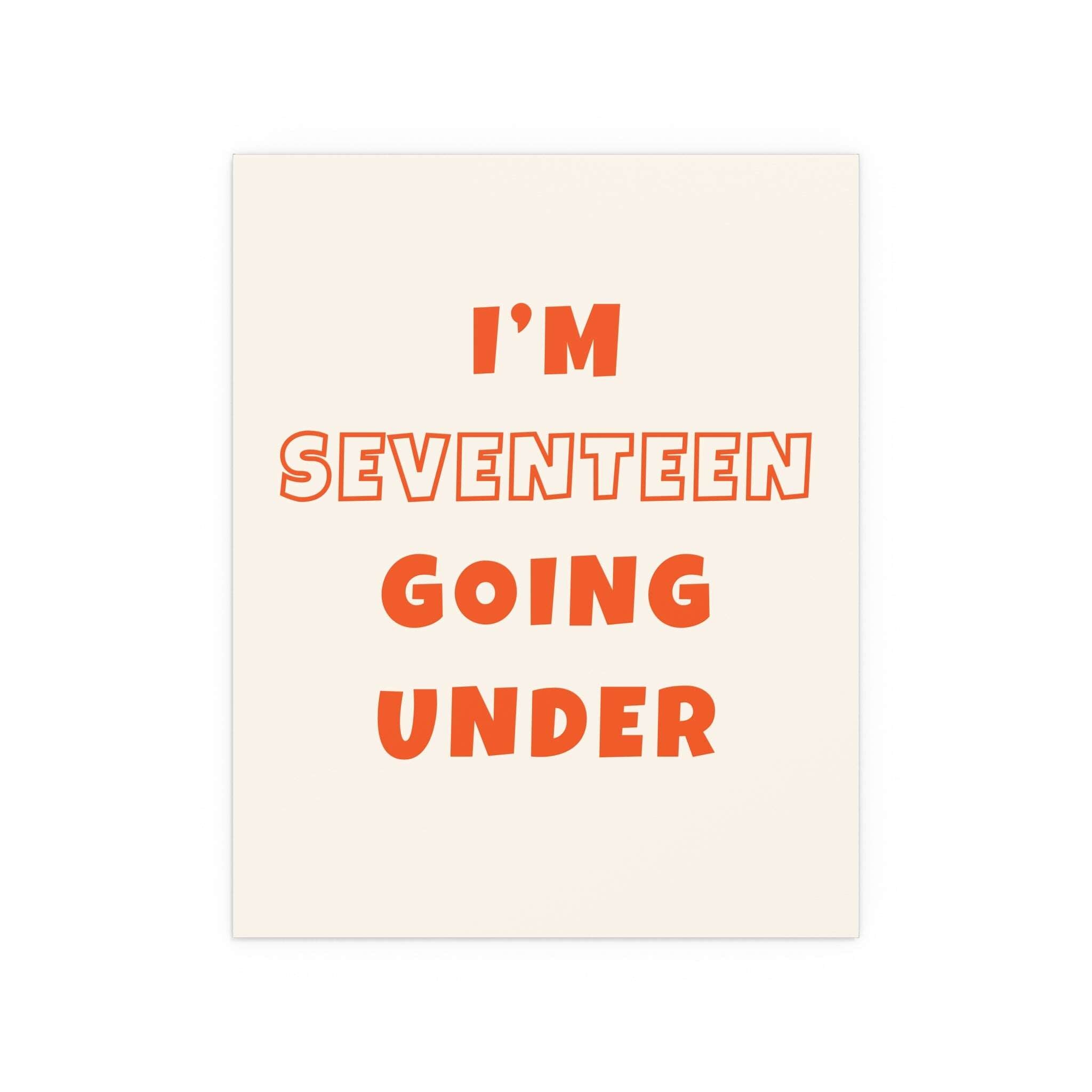 Sam Fender - Seventeen Going Under (Off-white + Orange)