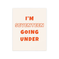 Sam Fender - Seventeen Going Under (Off-white + Orange)