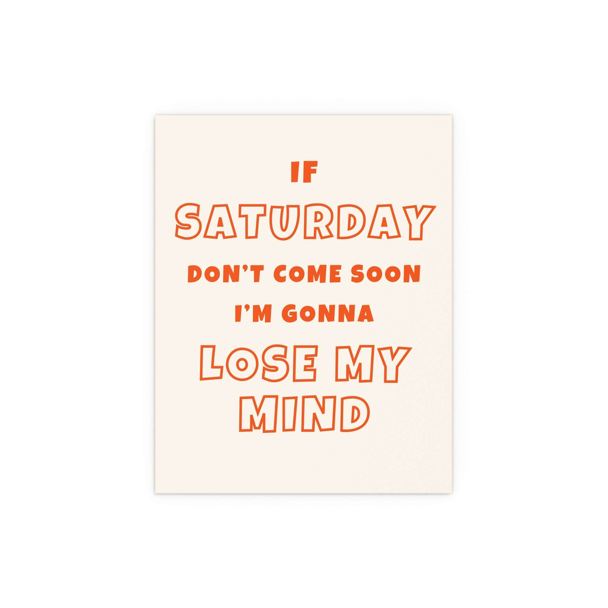 Sam Fender - Saturday (Off-white + Orange)