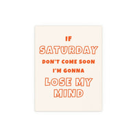 Sam Fender - Saturday (Off-white + Orange)