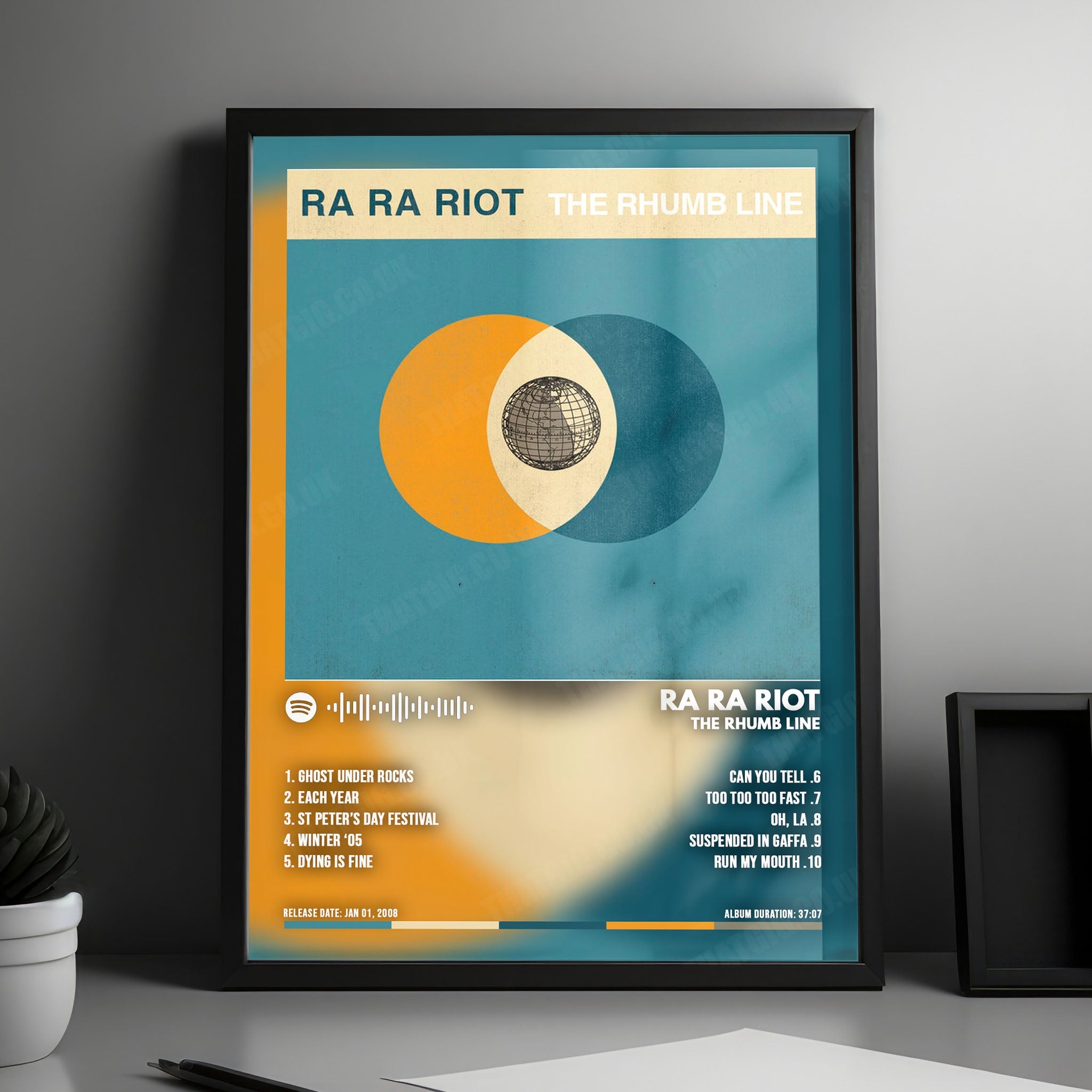 Ra Ra Riot "The Rhumb Line" Album Cover Poster - with Complete Tracklist