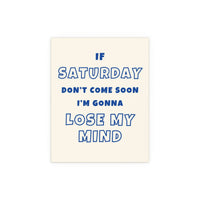 Sam Fender - Saturday (Off-white & Blue)