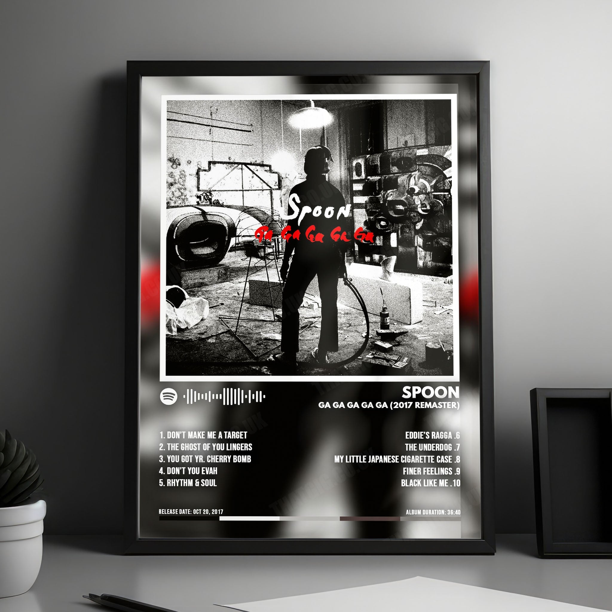 Spoon "Ga Ga Ga Ga Ga" Album Cover Poster - with Complete Tracklist