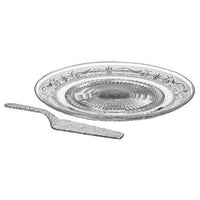 Molly Clear Glass Cake Plate And Slice