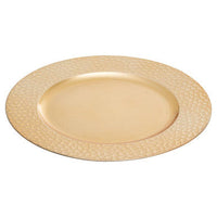 Dia Gold Charger Plate With Hammered Rim