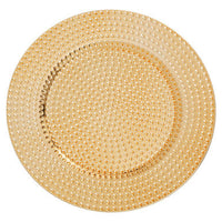 Dia Gold Finish Hammered Charger Plate