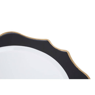 Dia White And Black Round Charger Plate