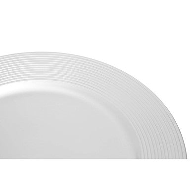 Dia Silver Finish Ribbed Charger Plate