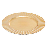 Dia Gold Finish Wave Rim Charger Plate