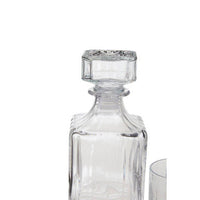 Dayla Ribbed Pattern Decanter With Four Glasses