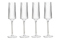 Eldon Set of Four Ribbed Champagne Glasses