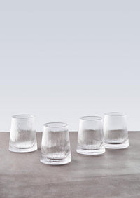 Eldon Set of Four Ribbed Glass Tumblers