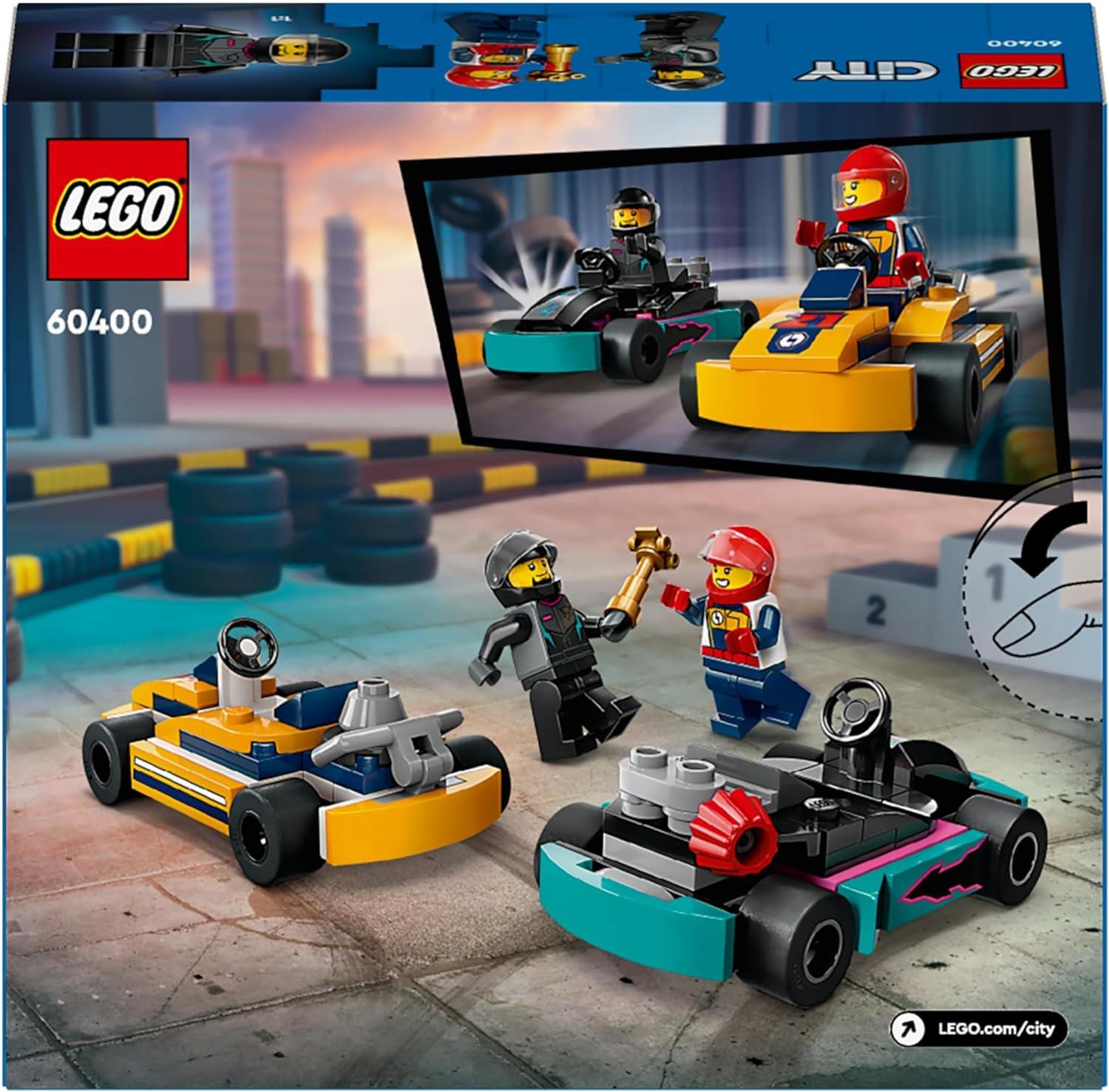 Lego City 60400 Go-Karts and Race Drivers Playset for Ages 5 and Up