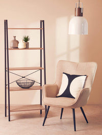 Dusk Cream Small Ribbed Ceramic Vase