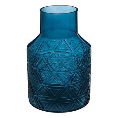 Dakota Blue Glass Vase