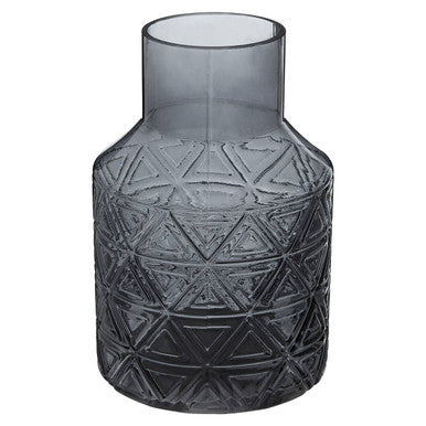 Dakota Dark Grey Glass Vase