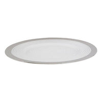 Ida 33cm Embossed Charger Plate With Silver Rim