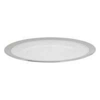 Ida 27cm Embossed Dinner Plate With Silver Rim